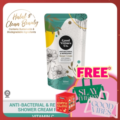 GOOD VIRTUES CO Anti-Bacterial & Refreshing Shower Cream With Vitamin C (Refill Pack) 550ml
