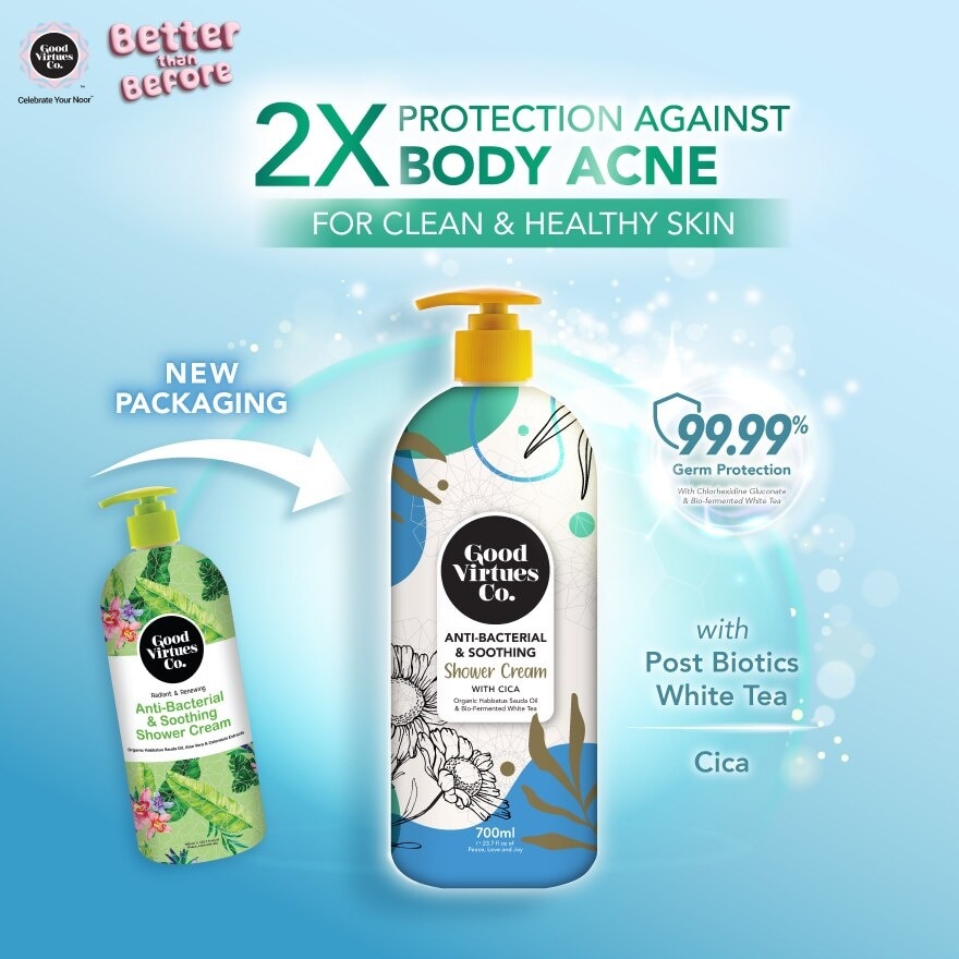 Anti-Bacterial & Soothing Shower Cream With Cica 700ml