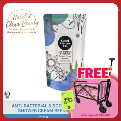 GOOD VIRTUES CO Anti-Bacterial & Soothing Shower Cream With Cica (Refill Pack) 550ml