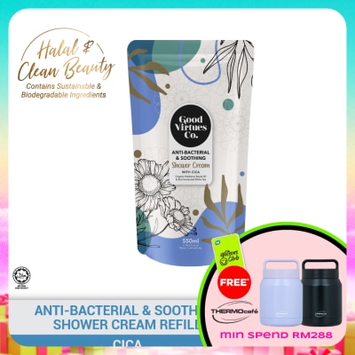 GOOD VIRTUES CO - Anti-Bacterial & Soothing Shower Cream With Cica (Refill Pack) 550ml