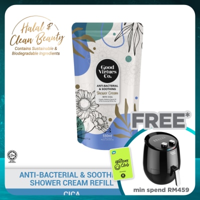 GOOD VIRTUES CO Anti-Bacterial & Soothing Shower Cream With Cica (Refill Pack) 550ml