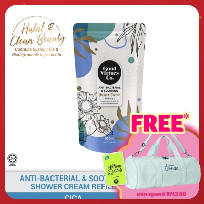 GOOD VIRTUES CO Anti-Bacterial & Soothing Shower Cream With Cica (Refill Pack) 550ml