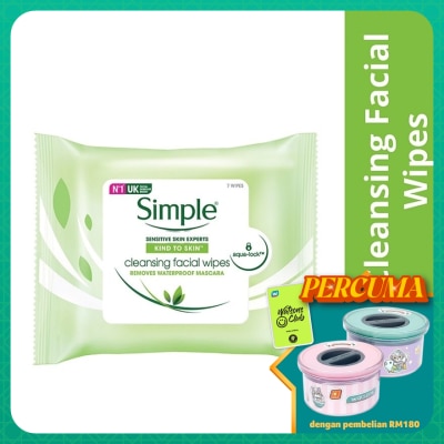 SIMPLE Kind to Skin Cleansing Facial Wipes 7's