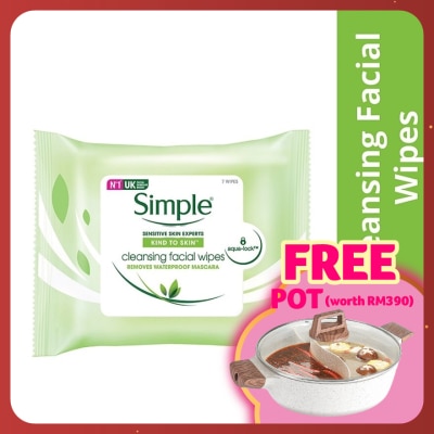 SIMPLE Kind to Skin Cleansing Facial Wipes 7's