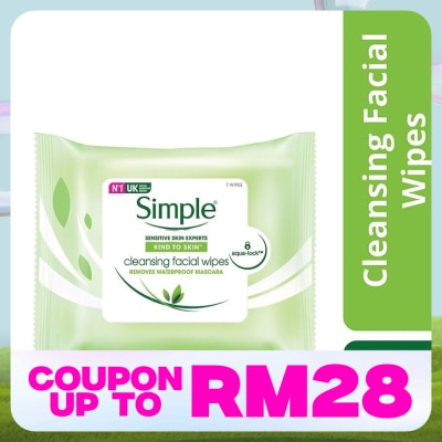 SIMPLE Kind to Skin Cleansing Facial Wipes 7's