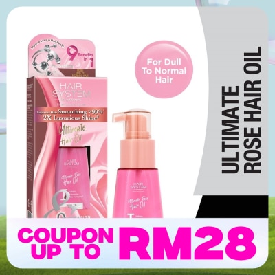 HAIR SYSTEM BY WATSONS Ultimate Rose Hair Oil 70ml (Normal & Dull Hair)