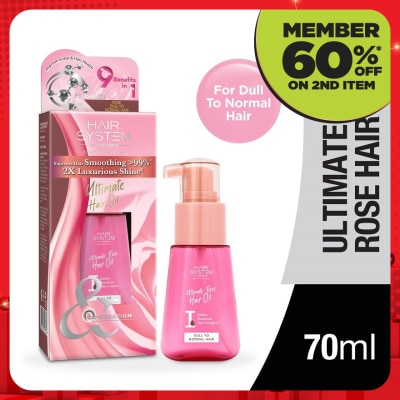 HAIR SYSTEM BY WATSONS Ultimate Rose Hair Oil 70ml (Normal & Dull Hair)