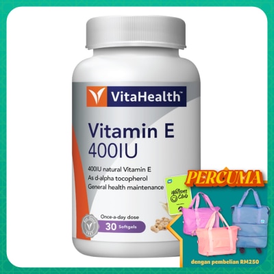 VITAHEALTH Vitamin E 400IU Soft Capsule 30s