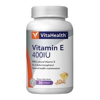 VITAHEALTH Vitamin E 400IU Soft Capsule 30s