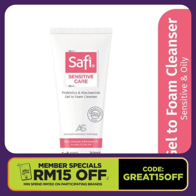 SAFI Sensitive Probiotics & Niacinamide Foam Cleanser 100G