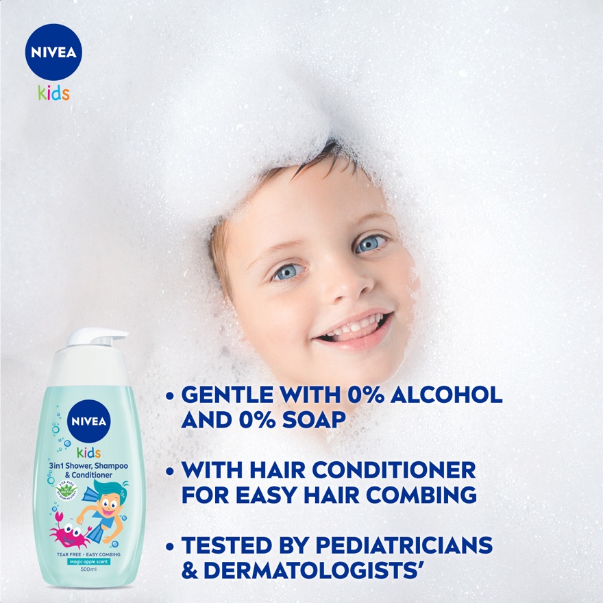 Kids 3 in 1 Shower & Shampoo Magic Apple 500ml