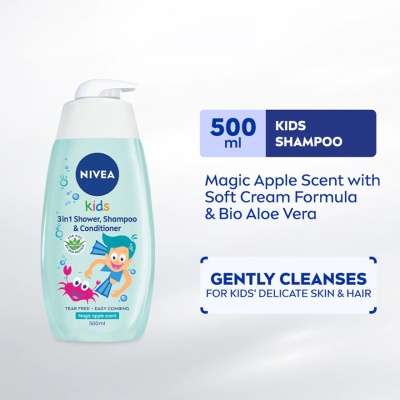 NIVEA BABY - Kids 3 in 1 Shower & Shampoo Magic Apple 500ml