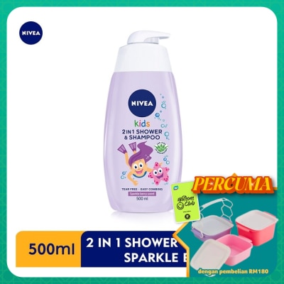 NIVEA BABY - Kids 2 in 1 Shower & Shampoo Sparkle Berry 500ml