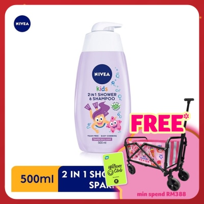 NIVEA BABY Kids 2 in 1 Shower & Shampoo Sparkle Berry 500ml