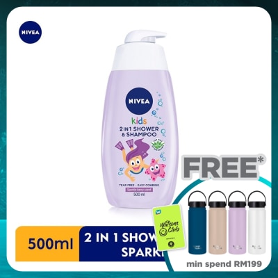 NIVEA BABY Kids 2 in 1 Shower & Shampoo Sparkle Berry 500ml