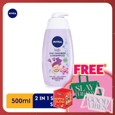 NIVEA BABY Kids 2 in 1 Shower & Shampoo Sparkle Berry 500ml