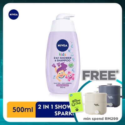 NIVEA BABY Kids 2 in 1 Shower & Shampoo Sparkle Berry 500ml