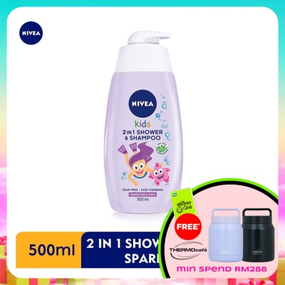 NIVEA BABY - Kids 2 in 1 Shower & Shampoo Sparkle Berry 500ml