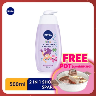 NIVEA BABY Kids 2 in 1 Shower & Shampoo Sparkle Berry 500ml
