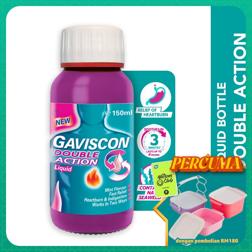 Heartburn & Indigestion Relief Double Action Bottle 150ml