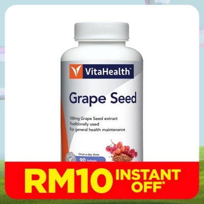 VITAHEALTH Grape Seed 100MG Softgels 90's