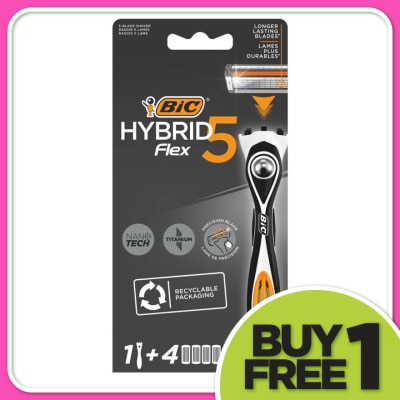 BIC Hybrid Flex 5 Blade System 4s