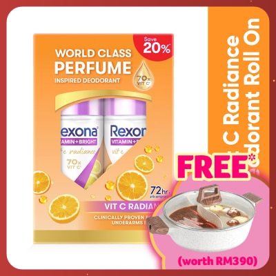 REXONA Vit C + Anti Stain Roll On Deo 2x45ml