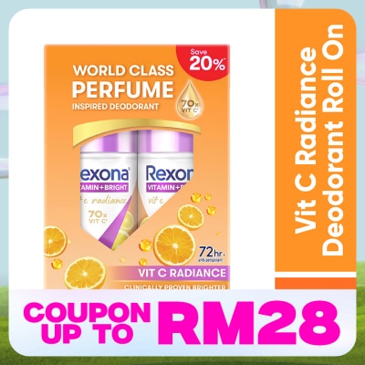 REXONA Vit C + Anti Stain Roll On Deo 2x45ml