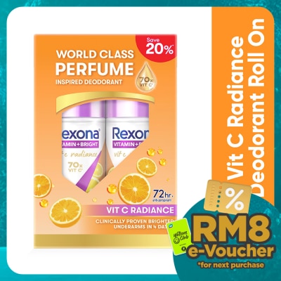 REXONA Vit C + Anti Stain Roll On Deo 2x45ml