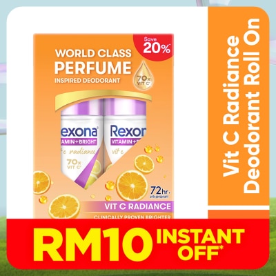 REXONA Vit C + Anti Stain Roll On Deo 2x45ml