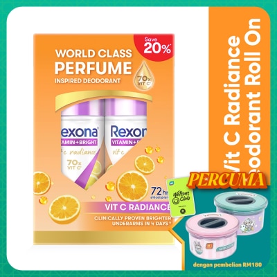 REXONA Vit C + Anti Stain Roll On Deo 2x45ml