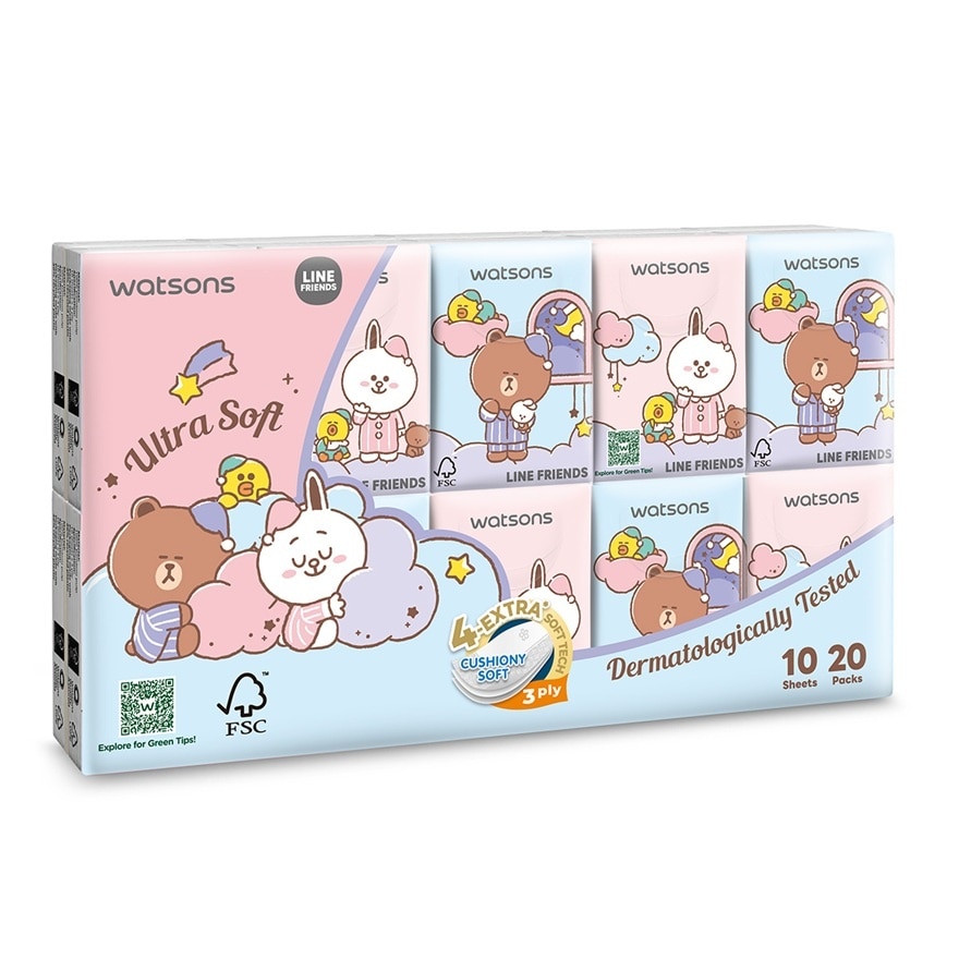 Line Friends Mini Hankies 3plyx10shtx20s