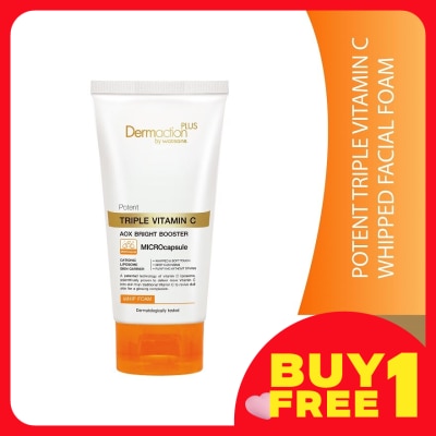 DERMACTION PLUS BY WATSONS Potent Triple Vitamin C Whipped Facial Foam 100g