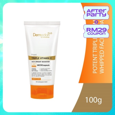 DERMACTION PLUS BY WATSONS Potent Triple Vitamin C Whipped Facial Foam 100g