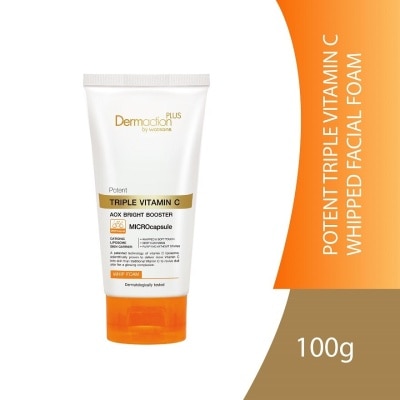 DERMACTION PLUS BY WATSONS Potent Triple Vitamin C Whipped Facial Foam 100g