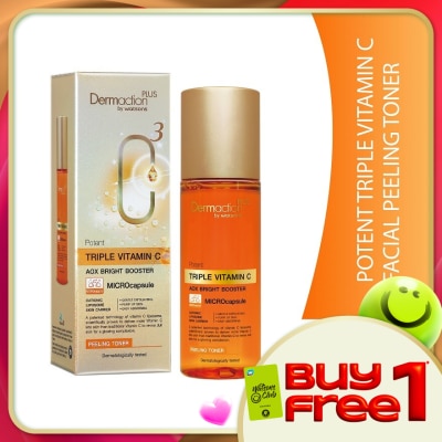 DERMACTION PLUS BY WATSONS - Potent Triple Vitamin C Facial Peeling Toner 100ml