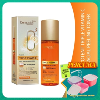 DERMACTION PLUS BY WATSONS - Potent Triple Vitamin C Facial Peeling Toner 100ml