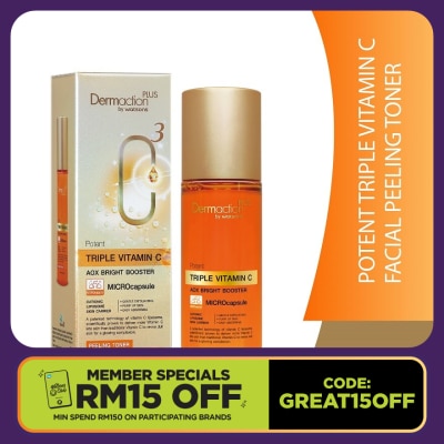 DERMACTION PLUS BY WATSONS Potent Triple Vitamin C Facial Peeling Toner 100ml