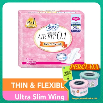 SOFY Air Fit 0.1 Day Ultra Slim Wing 26cm 18s