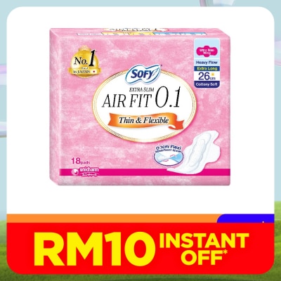 SOFY Air Fit 0.1 Day Ultra Slim Wing 26cm 18s