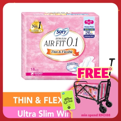 SOFY Air Fit 0.1 Day Ultra Slim Wing 26cm 18s