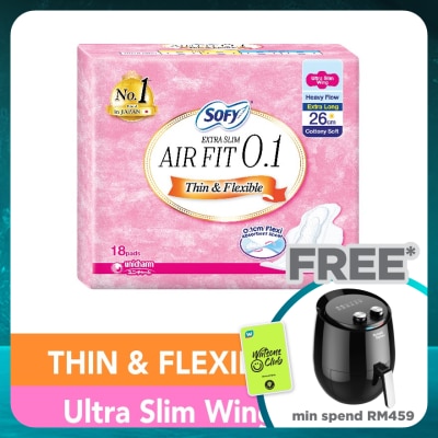 SOFY Air Fit 0.1 Day Ultra Slim Wing 26cm 18s