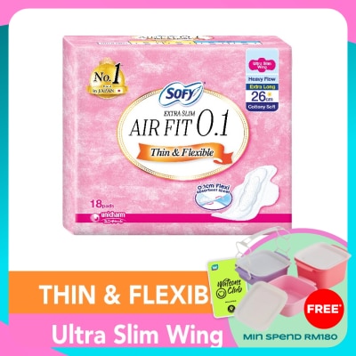 SOFY Air Fit 0.1 Day Ultra Slim Wing 26cm 18s