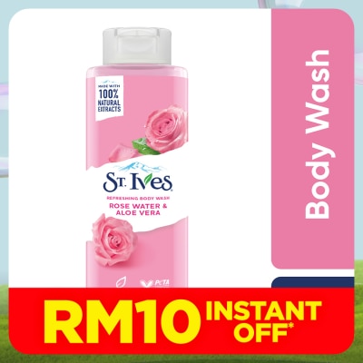 ST IVES Refreshing Rose Water & Aloe Vera Body Wash 450ml