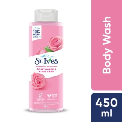 ST IVES Refreshing Rose Water & Aloe Vera Body Wash 473ml