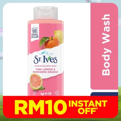 ST IVES Exfoliating Pink Lemon & Mandarin Orange Body Wash 450ml