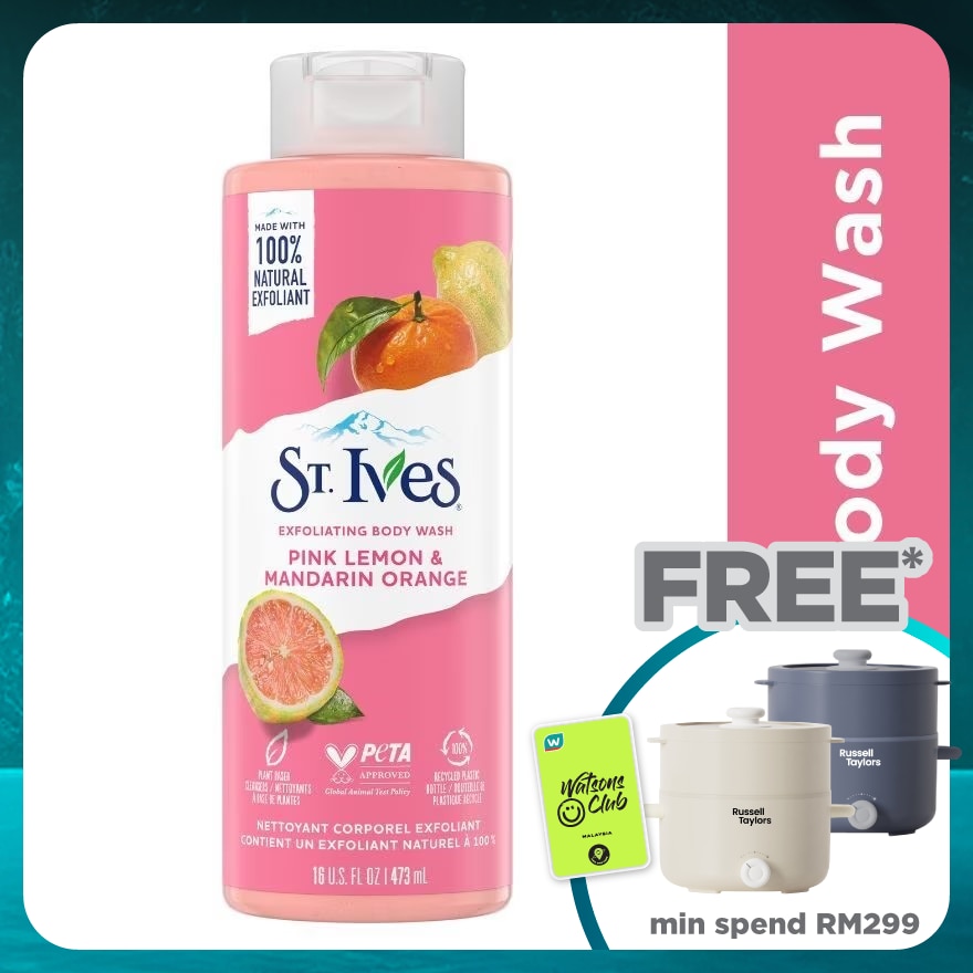 Exfoliating Pink Lemon & Mandarin Orange Body Wash 450ml