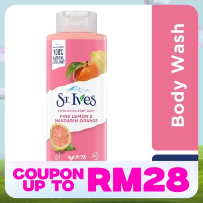 ST IVES Exfoliating Pink Lemon & Mandarin Orange Body Wash 450ml