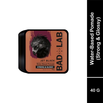 BAD LAB - WATER-BASED POMADE STRONG & GLOSSY 40g (JET BLACK)