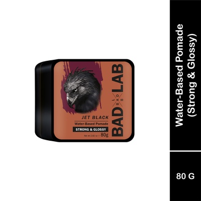 BAD LAB WATER BASED POMADE STRONG & GLOSSY 80g (JET BLACK) image